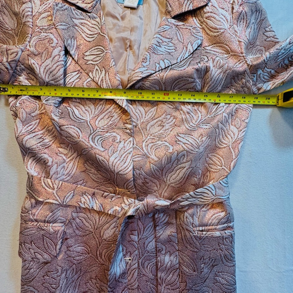 Marciano Jacquard Pink Trench With Belt‎ Size Medium - Picture 3 of 8